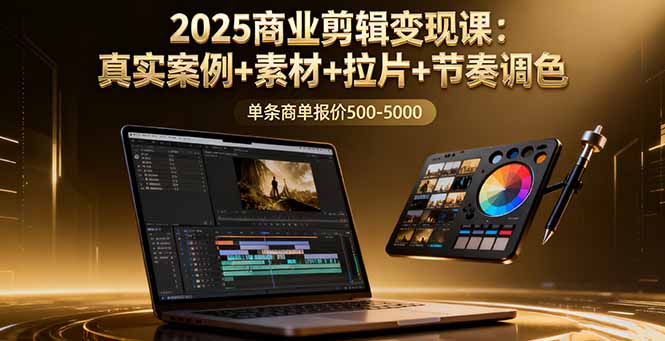 2025商业剪辑变现课:真实案例+素材+拉片+节奏调色,单条商单报价500-5000-邪修侠学院