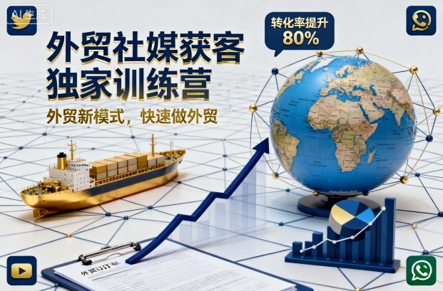 外贸社媒获客独家训练营,外贸新模式,快速做外贸-邪修侠学院
