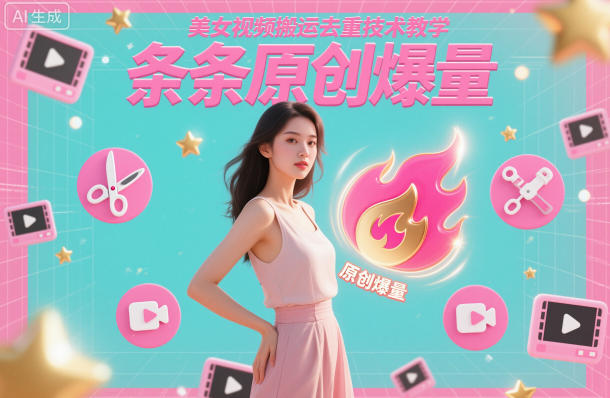 美女视频搬运去重技术教学,条条原创爆量-邪修侠学院