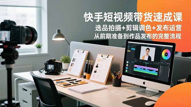 快手短视频带货速成课,选品拍摄+剪辑调色+发布运营,从前期准备到作品发布的完整流程-邪修侠学院