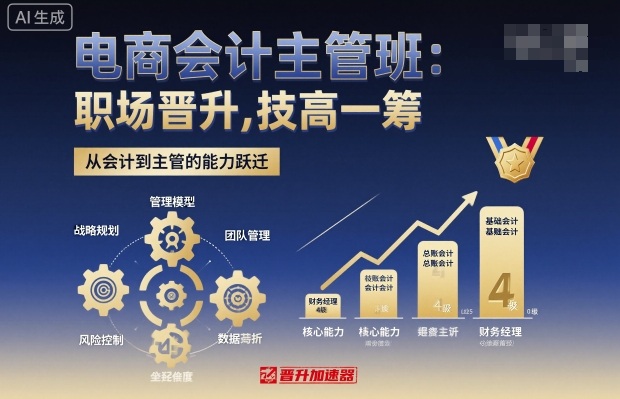 电商会计主管班，职场晋升，技高一筹-邪修侠学院