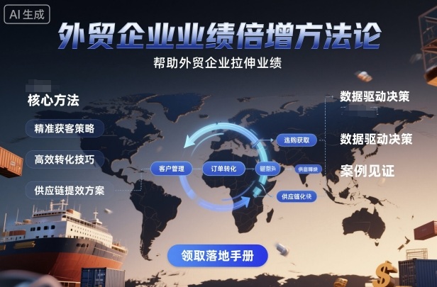 外贸企业业绩倍增方法论，帮助外贸企业拉伸业绩-邪修侠学院