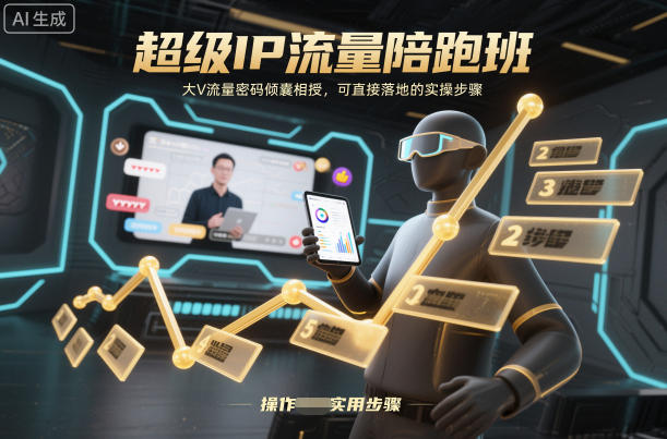 超级IP流量陪跑班,大V流量密码倾囊相授,可直接落地的实操步骤-邪修侠学院