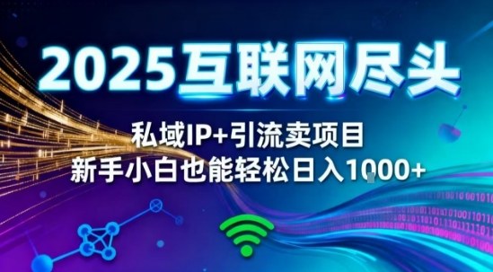 2025网创尽头王炸项目!私域IP+精准引流,新手小白在家躺賺日入1k,零经验也能上手【揭秘】-邪修侠学院