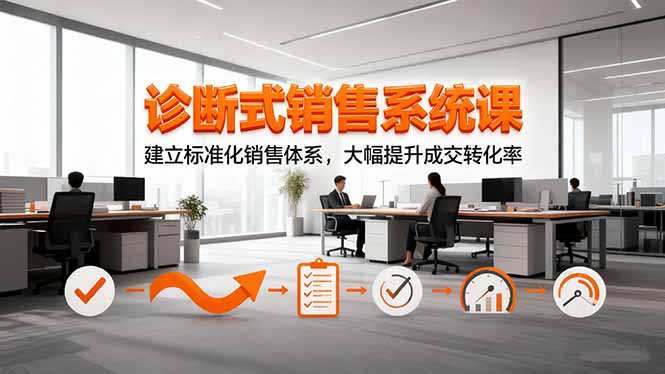 诊断式销售系统课,建立标准化销售体系,大幅提升成交转化率-邪修侠学院