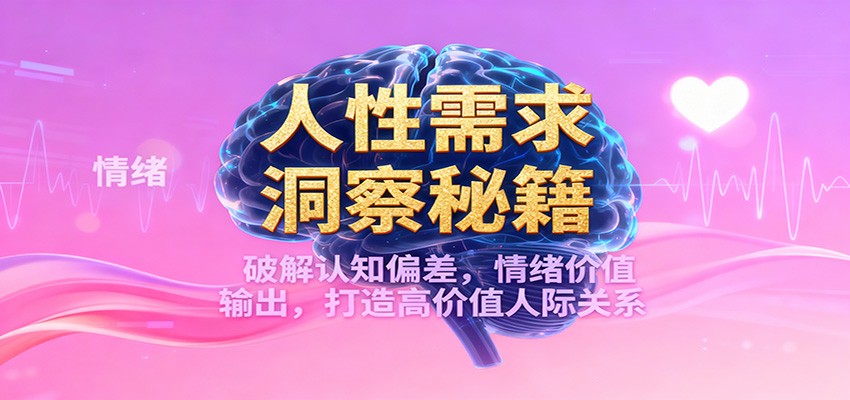 人性需求洞察秘籍,破解认知偏差,情绪价值输出,打造高价值人际关系-邪修侠学院