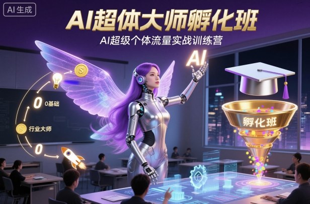 AI超体大师孵化班,AI超级个体流量实战训练营-邪修侠学院
