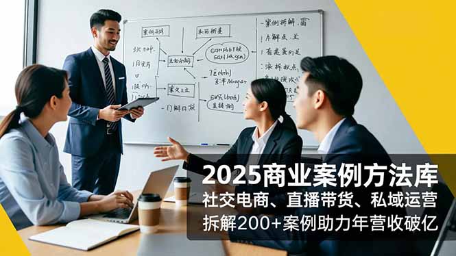 2025商业案例方法库,社交电商、直播带货、私域运营,拆解200+案例助力年营收破亿-邪修侠学院