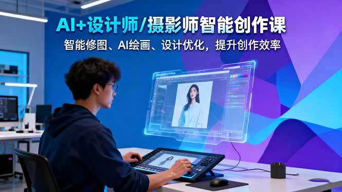 AI+设计师/摄影师智能创作课:智能修图、AI绘画、设计优化,提升创作效率-邪修侠学院