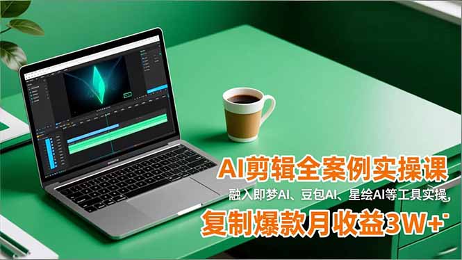 AI剪辑全案例实操课，融入即梦AI、豆包AI、星绘AI等工具实操，复制爆款月收益3W+-邪修侠学院