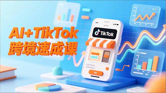 AI+TikTok跨境速成课,智能翻译、店铺定位、流程拆解,7天高效上线运营-邪修侠学院