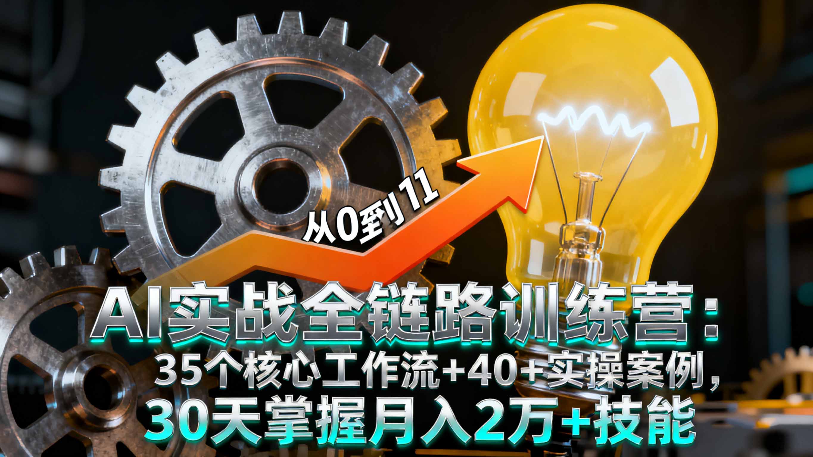 AI实战全链路训练营:35个核心工作流+40+实操案例,30天掌握月入2万+技能-邪修侠学院
