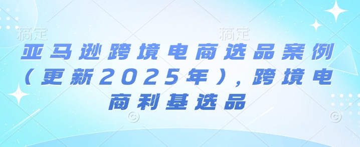 亚马逊跨境电商选品案例(更新2025年10月),跨境电商利基选品-邪修侠学院
