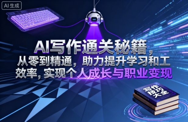 AI写作通关秘籍，从零到精通，助力提升学习和工作效率，实现个人成长与职业变现-邪修侠学院