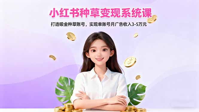 小红书种草变现系统课:打造吸金种草账号,实现单账号月广告收入3-5万元-邪修侠学院