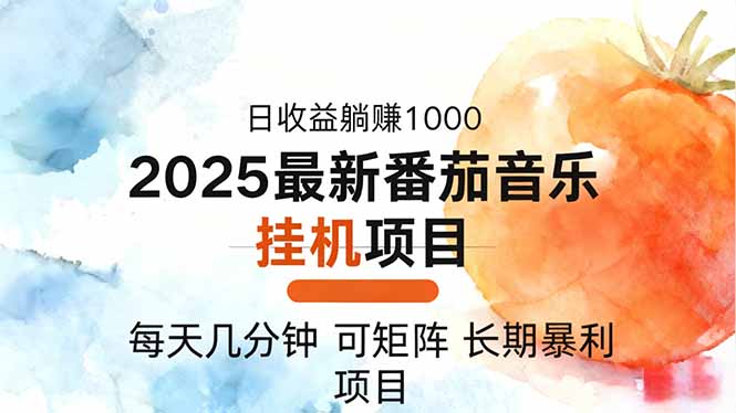 2025年最新番茄音乐人挂机项目,每天几分钟,月入1000+,可矩阵,一台…-邪修侠学院