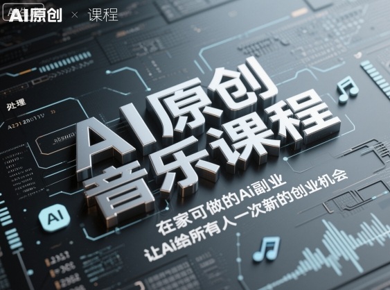 AI原创音乐课程，在家可做的Ai副业，让Ai给所有人一次新的创业机会-邪修侠学院