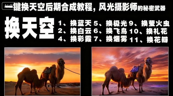 一键换天空后期合成教程,风光摄影师的秘密武器-邪修侠学院