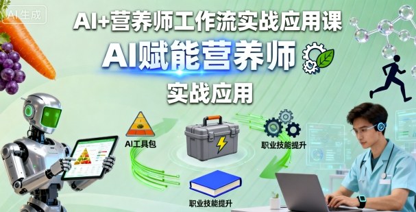AI+营养师工作流实战应用课,AI赋能营养师-邪修侠学院