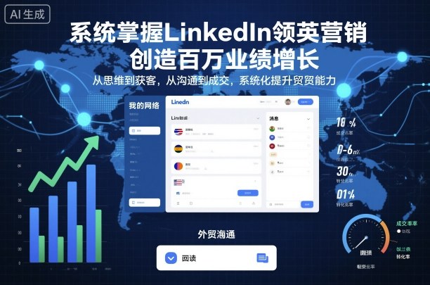 系统掌握LinkedIn领英营销,创造百万业绩增长,从思维到获客,从沟通到成交,系统化提升外贸能力-邪修侠学院