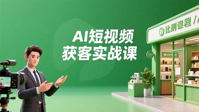 AI短视频获客实战课,数字人创作、实体行业应用、精准引流,30天获取客源月入6万+-邪修侠学院