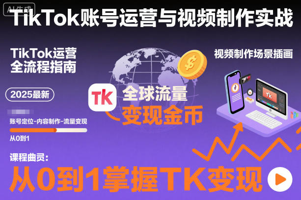 2025最新TikTok账号运营与视频制作实战全流程，从0到1掌握TK变现(含11月最新TK搬运技术)-邪修侠学院