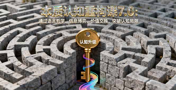 本质认知重构课7.0：通过语言哲学、信息博弈、价值交换，突破认知局限-邪修侠学院