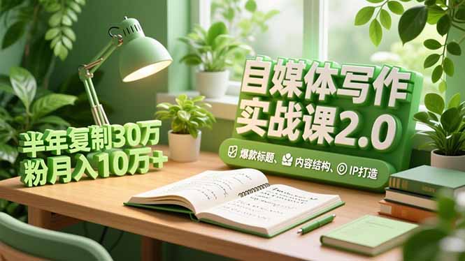 自媒体写作实战课2.0,爆款标题、内容结构、IP打造,半年复制30万粉月入10万+-邪修侠学院