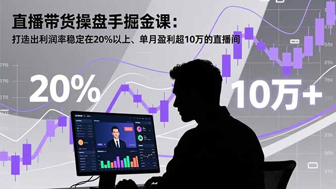 直播带货操盘手掘金课:打造出利润率稳定在20%以上、单月盈利超10万的直播间-邪修侠学院